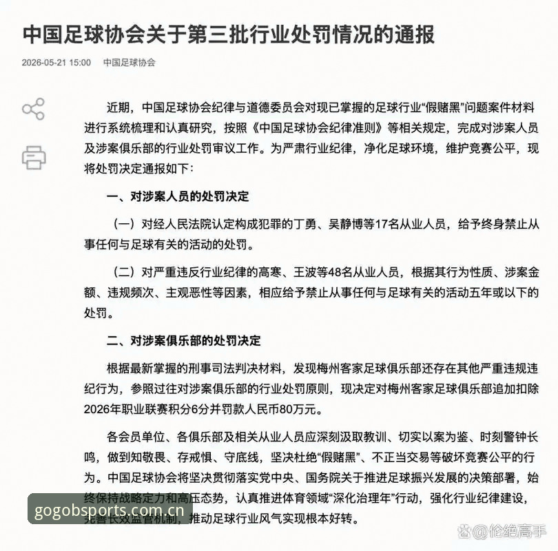 足协第三批禁足名单深度解读：了解足球行业纪律整顿的实用指南